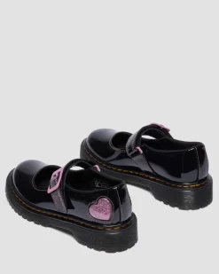 Dr. Martens Junior & 5-7 Years*Junior Mary Jane Bex Patent Lamper Leather Shoes in Black Black — Patent Lamper