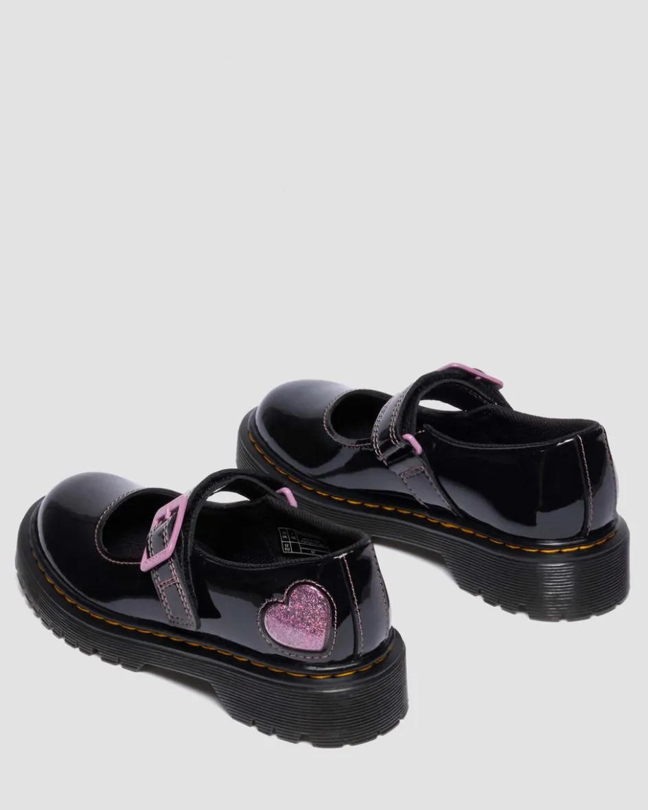 Dr. Martens Junior & 5-7 Years*Junior Mary Jane Bex Patent Lamper Leather Shoes in Black Black — Patent Lamper