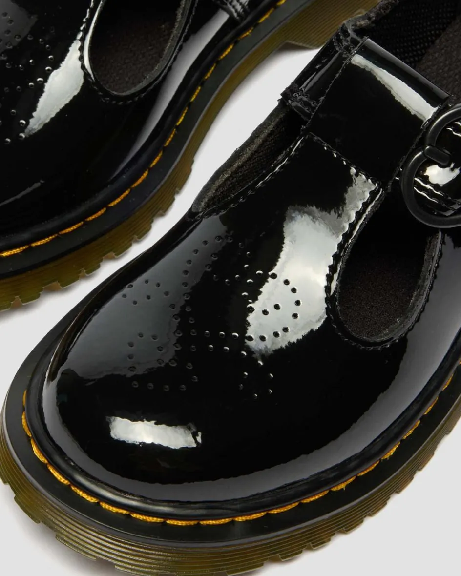 Dr. Martens New And Featured|Junior & 5-7 Years*Junior Polly II Heart Patent Leather Shoes Patent Lamper