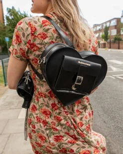 Dr. Martens Accessories|Bags*Kiev Leather Hardware Heart Shaped Bag in Black Black — Kiev