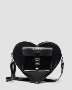 Dr. Martens Accessories|Bags*Kiev Leather Hardware Heart Shaped Bag in Black Black — Kiev
