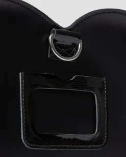 Dr. Martens Accessories|Bags*Kiev Leather Hardware Heart Shaped Bag in Black Black — Kiev
