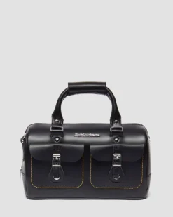 Dr. Martens New And Featured|Accessories*Kiev Leather Top Handle Bag in Black Black — Kiev & Smooth