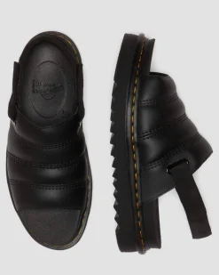Dr. Martens Spring Sandals|Sandals*Kole Athena leather strap sandals in Black BLACK — Athena