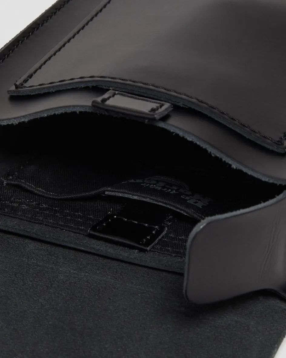 Dr. Martens Last Chance Styles|Last Chance Styles*Leather Vertical Crossbody Bag in Black Black — Kiev & Smooth