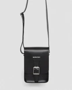 Dr. Martens Last Chance Styles|Last Chance Styles*Leather Vertical Crossbody Bag in Black Black — Kiev & Smooth