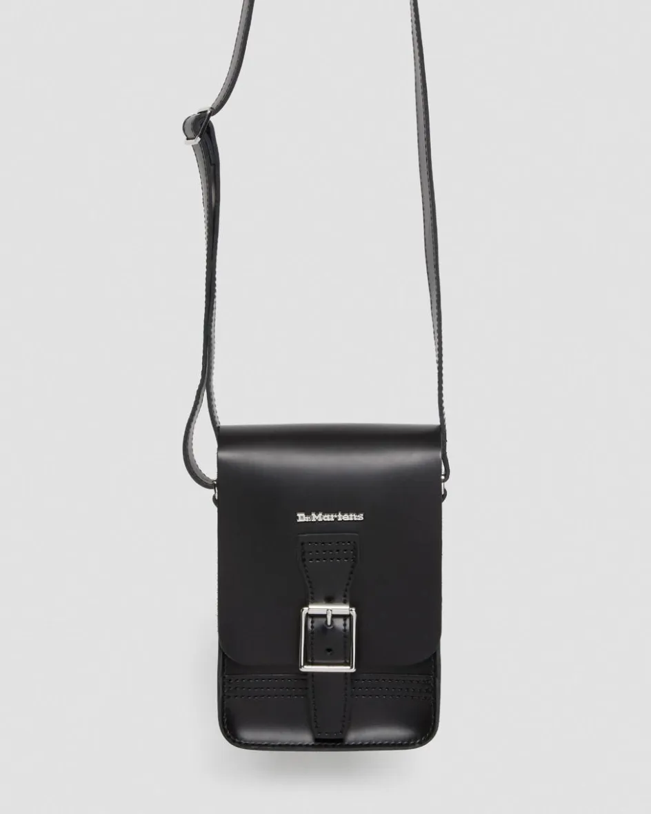 Dr. Martens Last Chance Styles|Last Chance Styles*Leather Vertical Crossbody Bag in Black Black — Kiev & Smooth