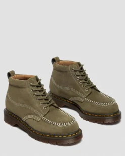 Dr. Martens New And Featured|Boots*Lowell Chukka Nubuck Moc Toe Ankle Boots in Dms Olive DMS OLIVE — Milled Nubuck Wp