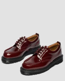 Dr. Martens Shoes|New And Featured*Lowell Lacquered Moc Toe Shoes in Cherry Red Cherry Red — Lacquered Leather