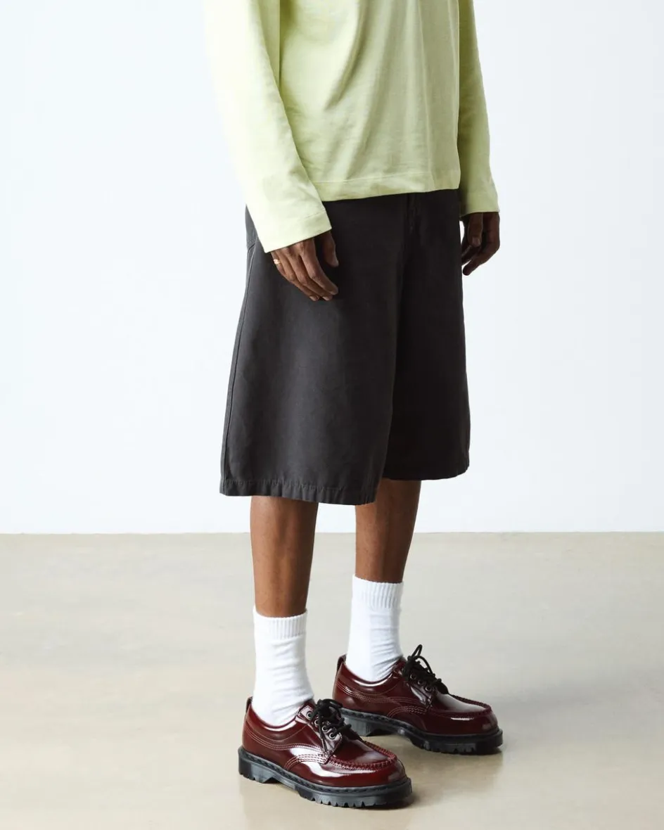Dr. Martens Shoes|New And Featured*Lowell Lacquered Moc Toe Shoes in Cherry Red Cherry Red — Lacquered Leather