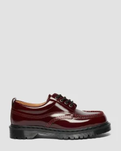 Dr. Martens Shoes|New And Featured*Lowell Lacquered Moc Toe Shoes in Cherry Red Cherry Red — Lacquered Leather