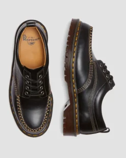 Dr. Martens Shoes|New And Featured*Lowell Leather Moc Toe Shoes in Black Black — Analine