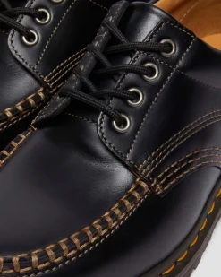 Dr. Martens Shoes|New And Featured*Lowell Leather Moc Toe Shoes in Black Black — Analine