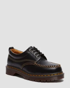 Dr. Martens Shoes|New And Featured*Lowell Leather Moc Toe Shoes in Black Black — Analine