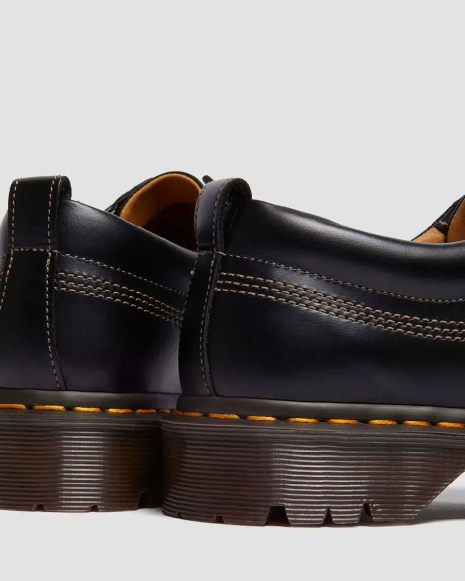 Dr. Martens Shoes|New And Featured*Lowell Leather Moc Toe Shoes in Black Black — Analine