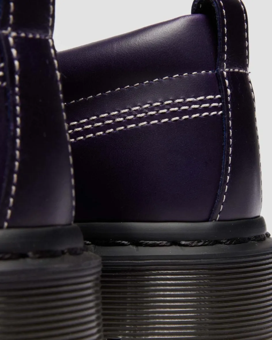 Dr. Martens Last Chance Styles|Last Chance Styles*LOWELL LEATHER MOC TOE SHOES in Midnight Blue MIDNIGHT BLUE — Orleans
