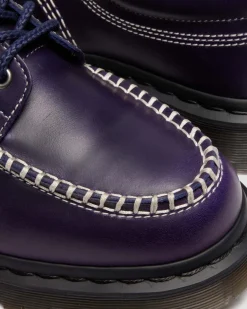 Dr. Martens Last Chance Styles|Last Chance Styles*LOWELL LEATHER MOC TOE SHOES in Midnight Blue MIDNIGHT BLUE — Orleans