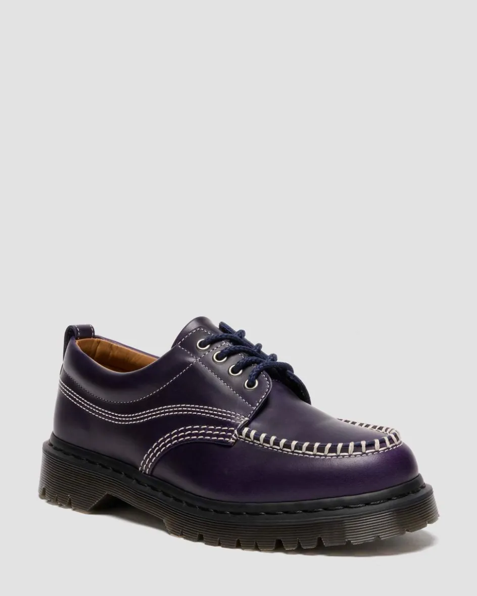 Dr. Martens Last Chance Styles|Last Chance Styles*LOWELL LEATHER MOC TOE SHOES in Midnight Blue MIDNIGHT BLUE — Orleans
