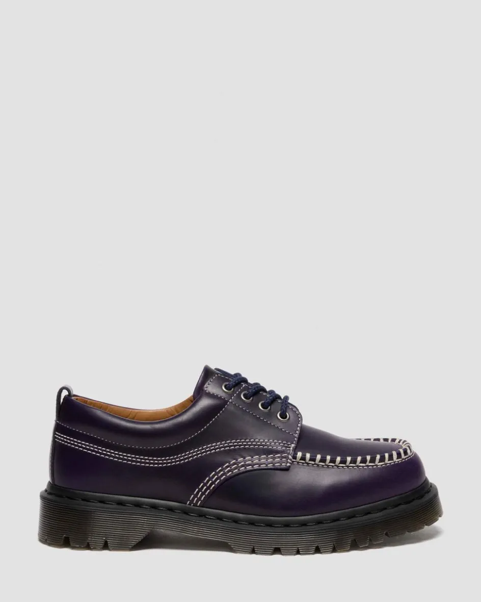 Dr. Martens Last Chance Styles|Last Chance Styles*LOWELL LEATHER MOC TOE SHOES in Midnight Blue MIDNIGHT BLUE — Orleans