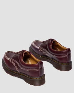 Dr. Martens Shoes|New And Featured*Lowell Leather Moc Toe Shoes in Cherry Red CHERRY RED — Orleans