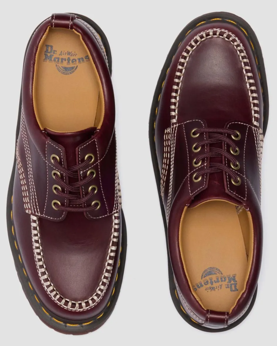 Dr. Martens Shoes|New And Featured*Lowell Leather Moc Toe Shoes in Cherry Red CHERRY RED — Orleans