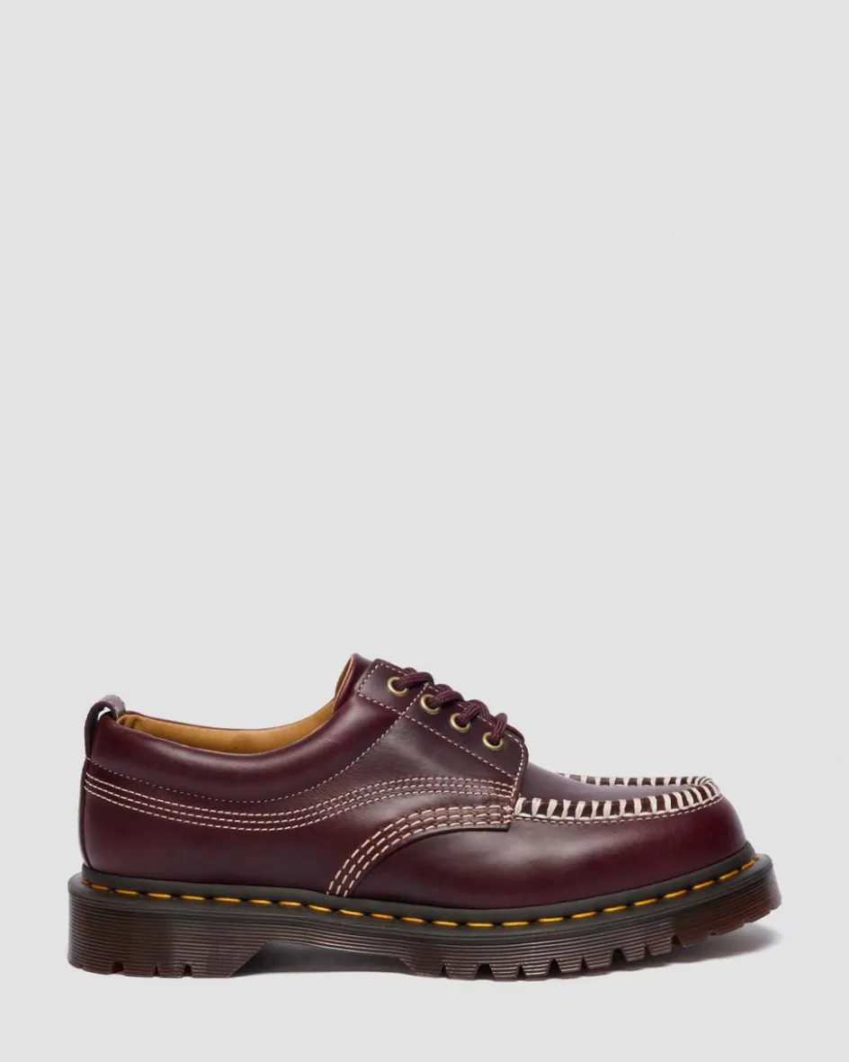 Dr. Martens Shoes|New And Featured*Lowell Leather Moc Toe Shoes in Cherry Red CHERRY RED — Orleans