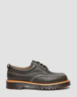 Dr. Martens Shoes|New And Featured*Lowell Wild Grain Leather Moc Toe Shoes in Dms Olive DMS OLIVE — Wild Grain