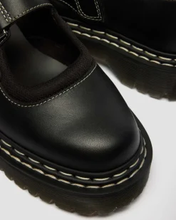 Dr. Martens Shoes|Platform Shoes*Mary Jane Bex Double Stitch Leather Shoes in Black Black — Sendal