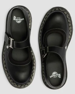 Dr. Martens Shoes|Platform Shoes*Mary Jane Bex Double Stitch Leather Shoes in Black Black — Sendal
