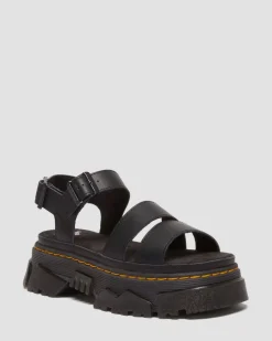 Dr. Martens Spring Sandals|Sandals*Mattison 2 Strap sandals in Black BLACK — Athena
