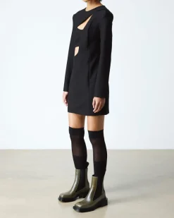 Dr. Martens Last Chance Styles*MAYBOLE CHELSEA SQUARE TOE LEATHER BOOTS in OLIVE GREEN