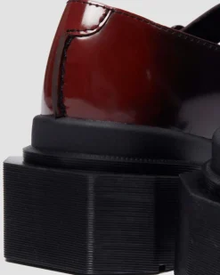 Dr. Martens Shoes|Mary Janes*Maybole Square Toe Mary Jane Shoes in Black Black+Cherry Red — Arcadia
