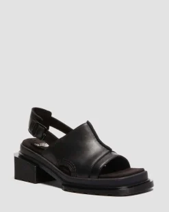 Dr. Martens Mules: Slip On & Go|Mules*Maybole Wanama leather Sandals in Black Black — Wanama