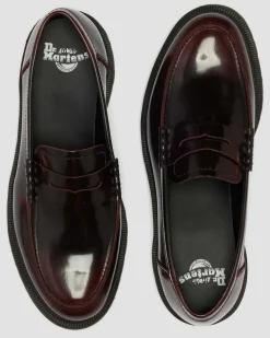 Dr. Martens Shoes|New And Featured*Mayfare Rub Off Leather Loafers in Cherry Red Arcadia Cherry Red Arcadia — Arcadia