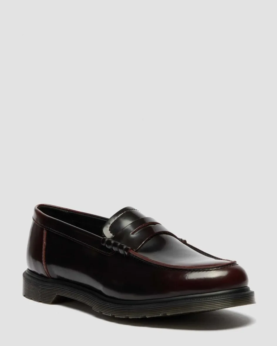 Dr. Martens Shoes|New And Featured*Mayfare Rub Off Leather Loafers in Cherry Red Arcadia Cherry Red Arcadia — Arcadia