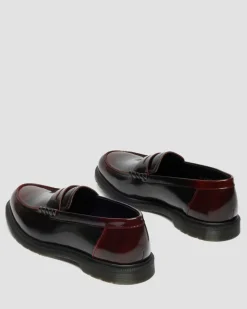 Dr. Martens Shoes|New And Featured*Mayfare Rub Off Leather Loafers in Cherry Red Arcadia Cherry Red Arcadia — Arcadia