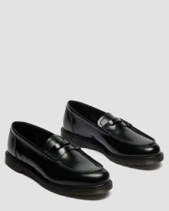 Dr. Martens Shoes|New And Featured*Mayfare Smooth Leather Loafers in Black Black — Polished Smooth