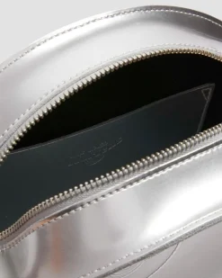 Dr. Martens Last Chance Styles|Last Chance Styles*Metallic Round Backpack in Silver Metallic Silver Metallic — Patent Lamper