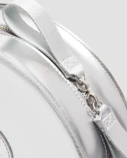 Dr. Martens Last Chance Styles|Last Chance Styles*Metallic Round Backpack in Silver Metallic Silver Metallic — Patent Lamper