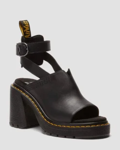 Dr. Martens Sandals|New And Featured*Millee Leather Open Toe Sandals in Black Black — Sendal