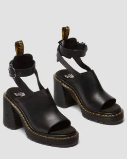 Dr. Martens Sandals|New And Featured*Millee Leather Open Toe Sandals in Black Black — Sendal