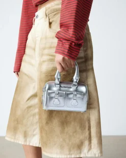 Dr. Martens New And Featured|Accessories*Mini Top Handle Bag Bag Silver Metallic Patent Lamper in Silver Metallic Silver Metallic — Patent Lamper