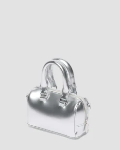 Dr. Martens New And Featured|Accessories*Mini Top Handle Bag Bag Silver Metallic Patent Lamper in Silver Metallic Silver Metallic — Patent Lamper