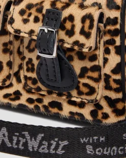Dr. Martens New And Featured|Accessories*Mini Top Handle Leopard Print Bag in Black Black+Light Tan — Kiev + Mini Leopard Spot Hair On