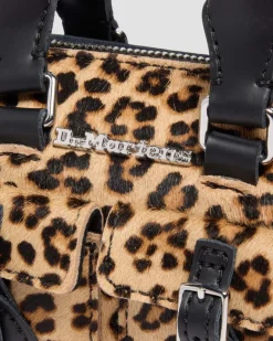 Dr. Martens New And Featured|Accessories*Mini Top Handle Leopard Print Bag in Black Black+Light Tan — Kiev + Mini Leopard Spot Hair On