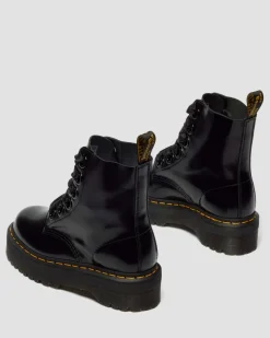 Dr. Martens New And Featured|Mother'S Day Gifts*Molly Women's Leather Platform Boots in Black Buttero BLACK BUTTERO — Buttero