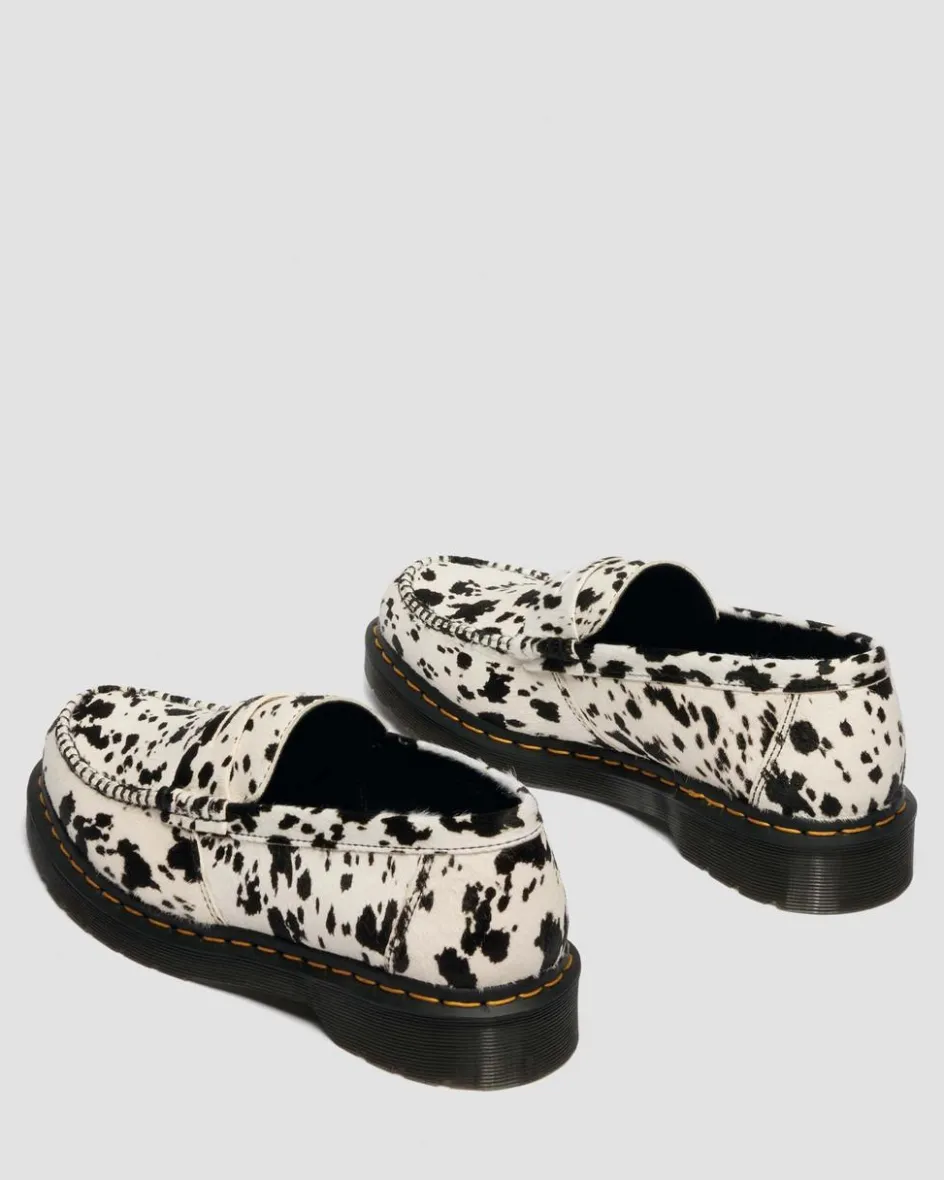 Dr. Martens Shoes|New And Featured*Penton Dalmatian Hair On Leather Loafers in Cream & Black Cream & Black — Dalmatian Print Hair On
