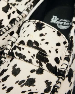 Dr. Martens Shoes|New And Featured*Penton Dalmatian Hair On Leather Loafers in Cream & Black Cream & Black — Dalmatian Print Hair On