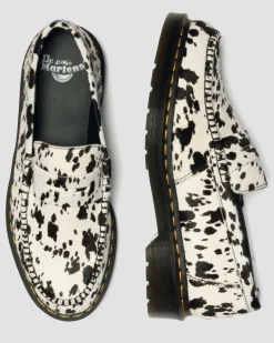 Dr. Martens Shoes|New And Featured*Penton Dalmatian Hair On Leather Loafers in Cream & Black Cream & Black — Dalmatian Print Hair On