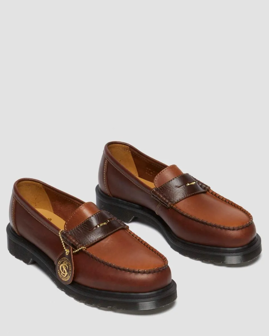 Dr. Martens Shoes|Loafers*Penton Made in England Leather Loafer in Brown Brown+Amber — Classic Calf